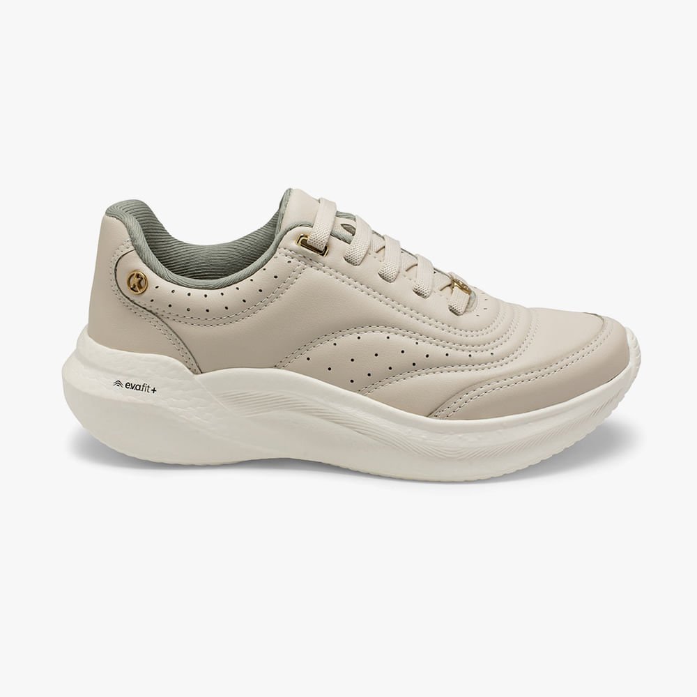 Tênis Calce Fácil Esportivo Bege 1