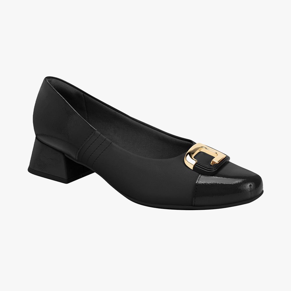 Sapato Ultra Conforto Salto Quadrado