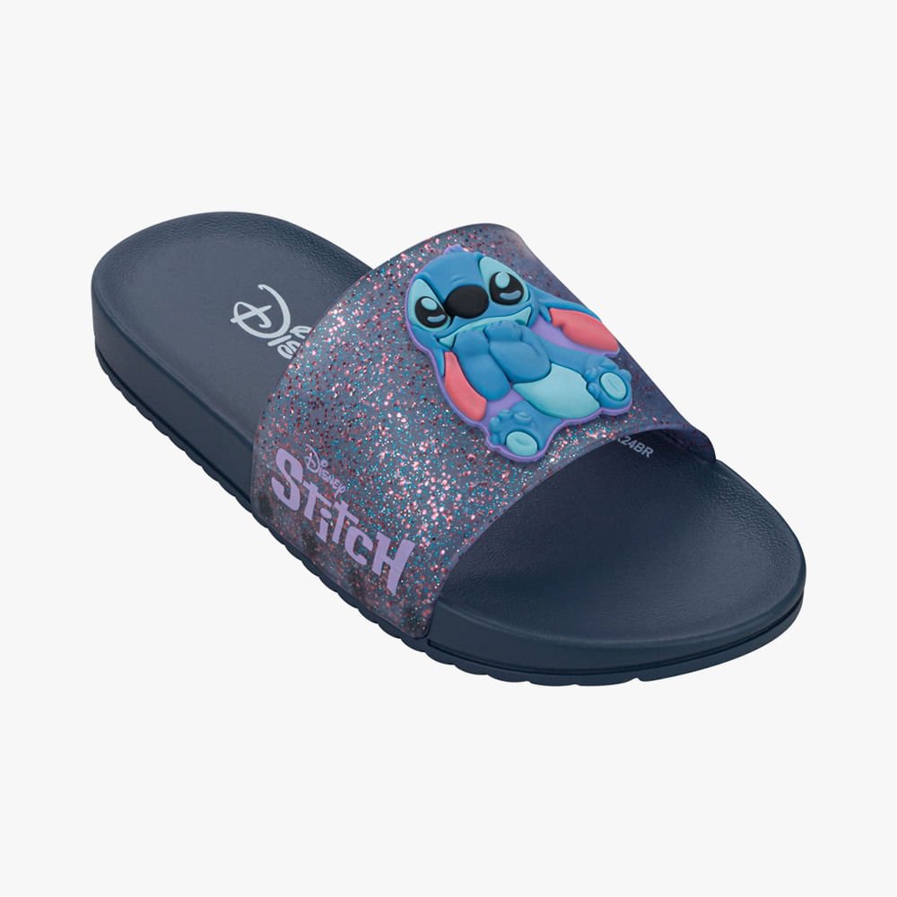 Chinelo Slide Mania Stitch Disney Azul 3