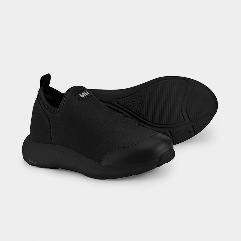 Tênis Slip On Plus Infantil Menino Preto 2