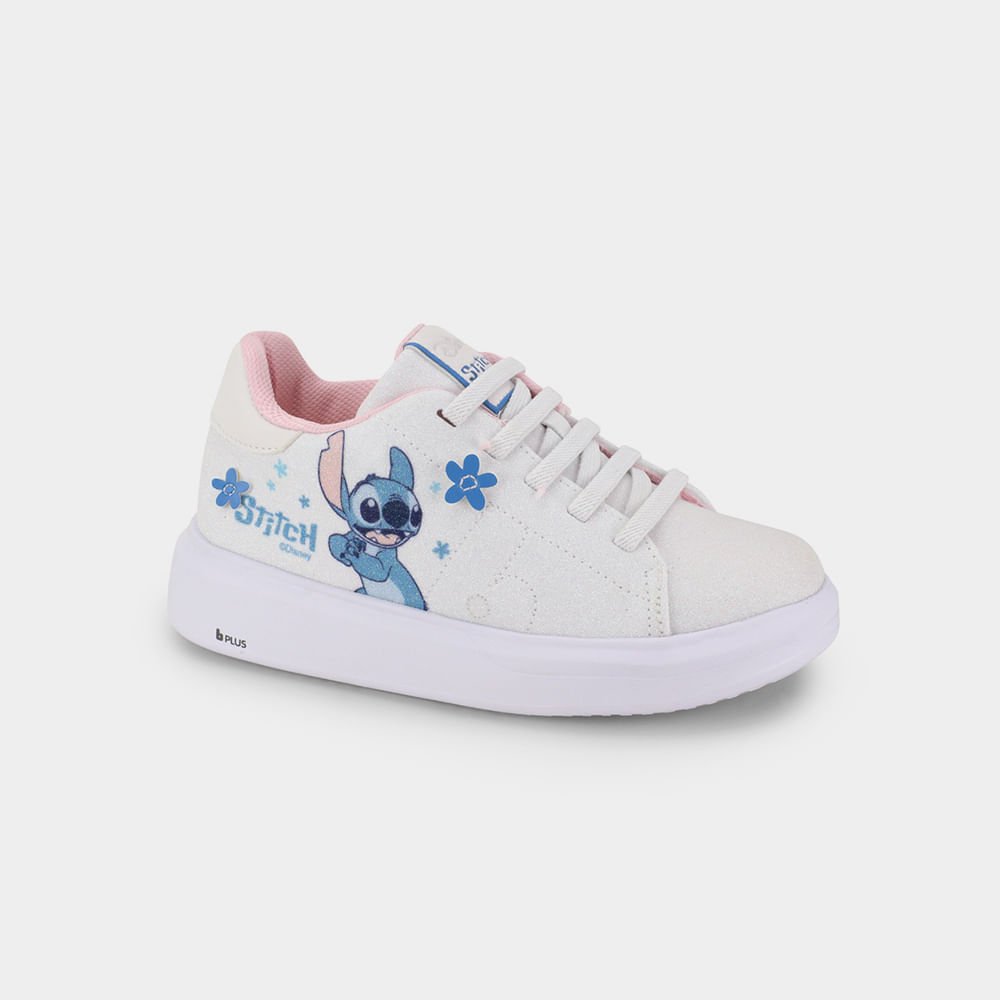 Tênis Infantil Bibi Glam com Brilhos Stitch da Disney Menina