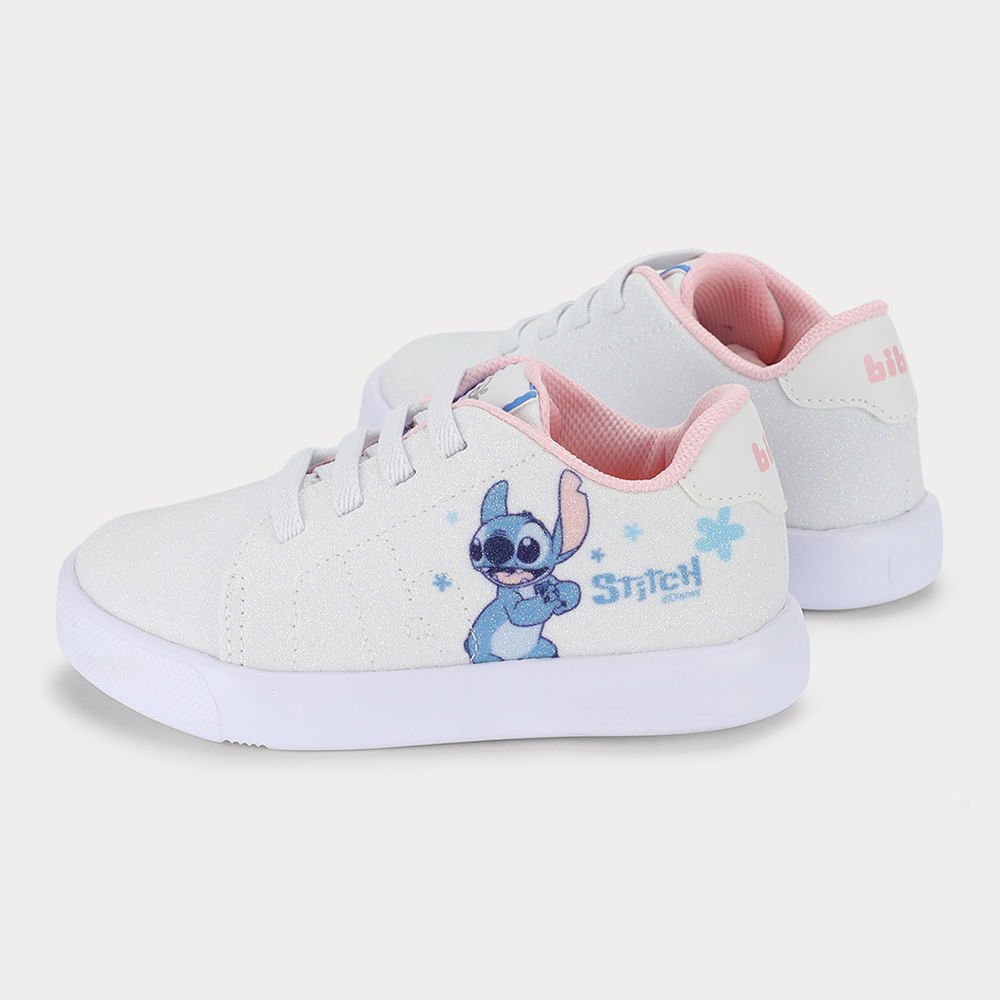 Tênis Infantil Bibi Glam com Brilhos Stitch da Disney Menina