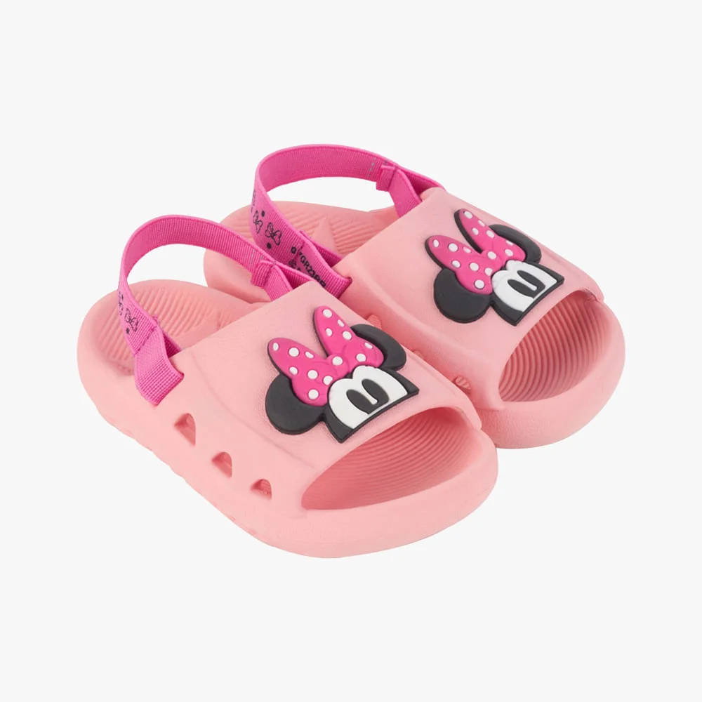 Sandália Slide Bebê Disney Rosa 1