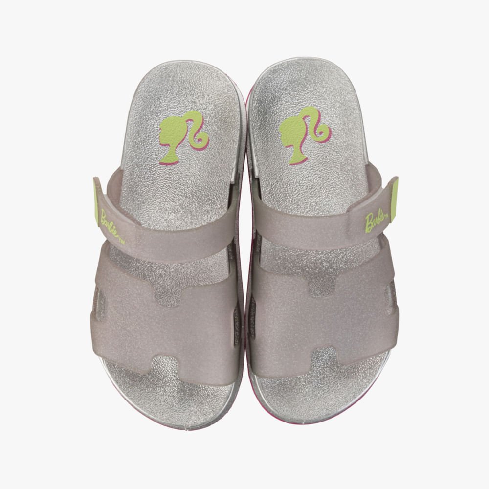 Sandália Papete Barbie Glitter Branco 2