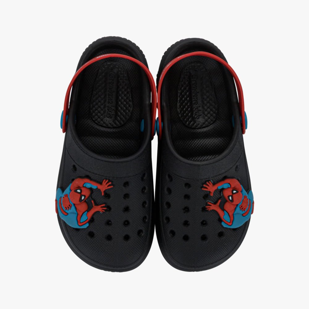 Sandália Babuche Homem Aranha Preto 2