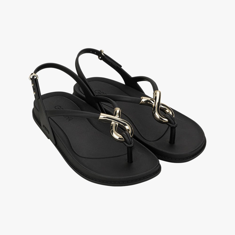 Sandália de Dedo Musa com Detalhe em Metal