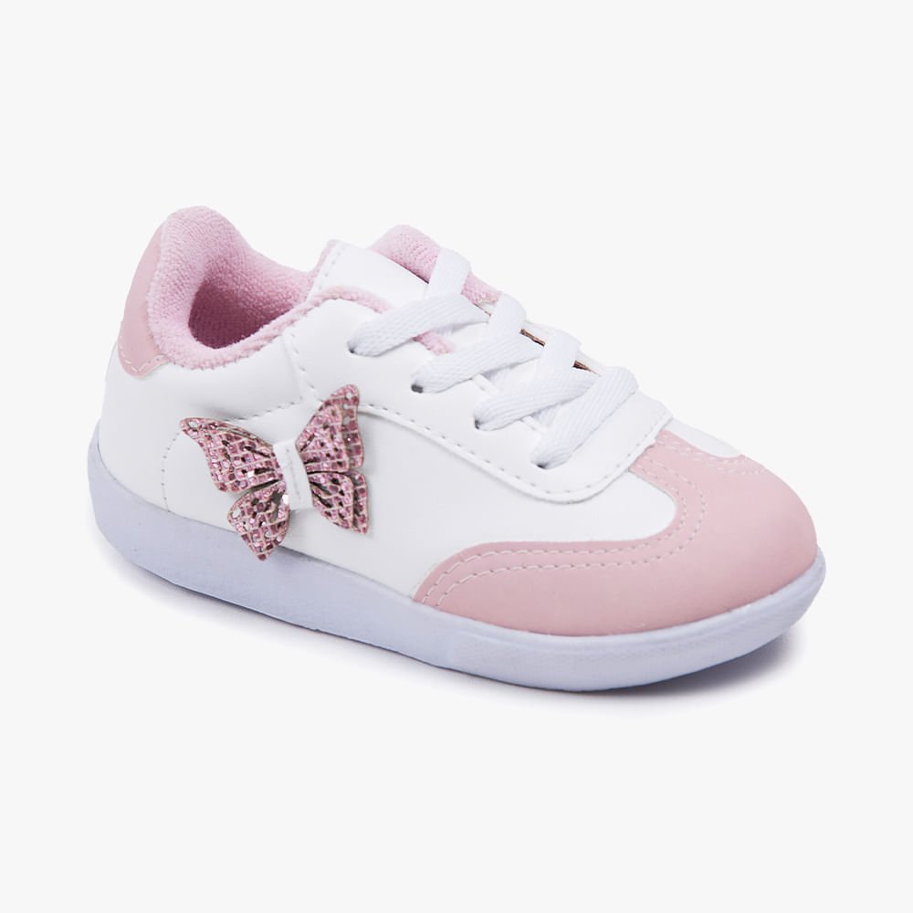 Tênis Casual Bebê Menina com Borboleta