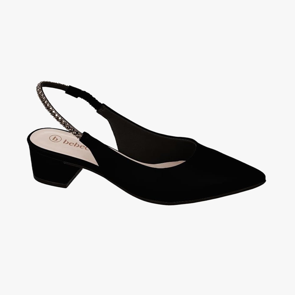 Scarpin Abertura Traseira com Detalhes Vazados na Tira