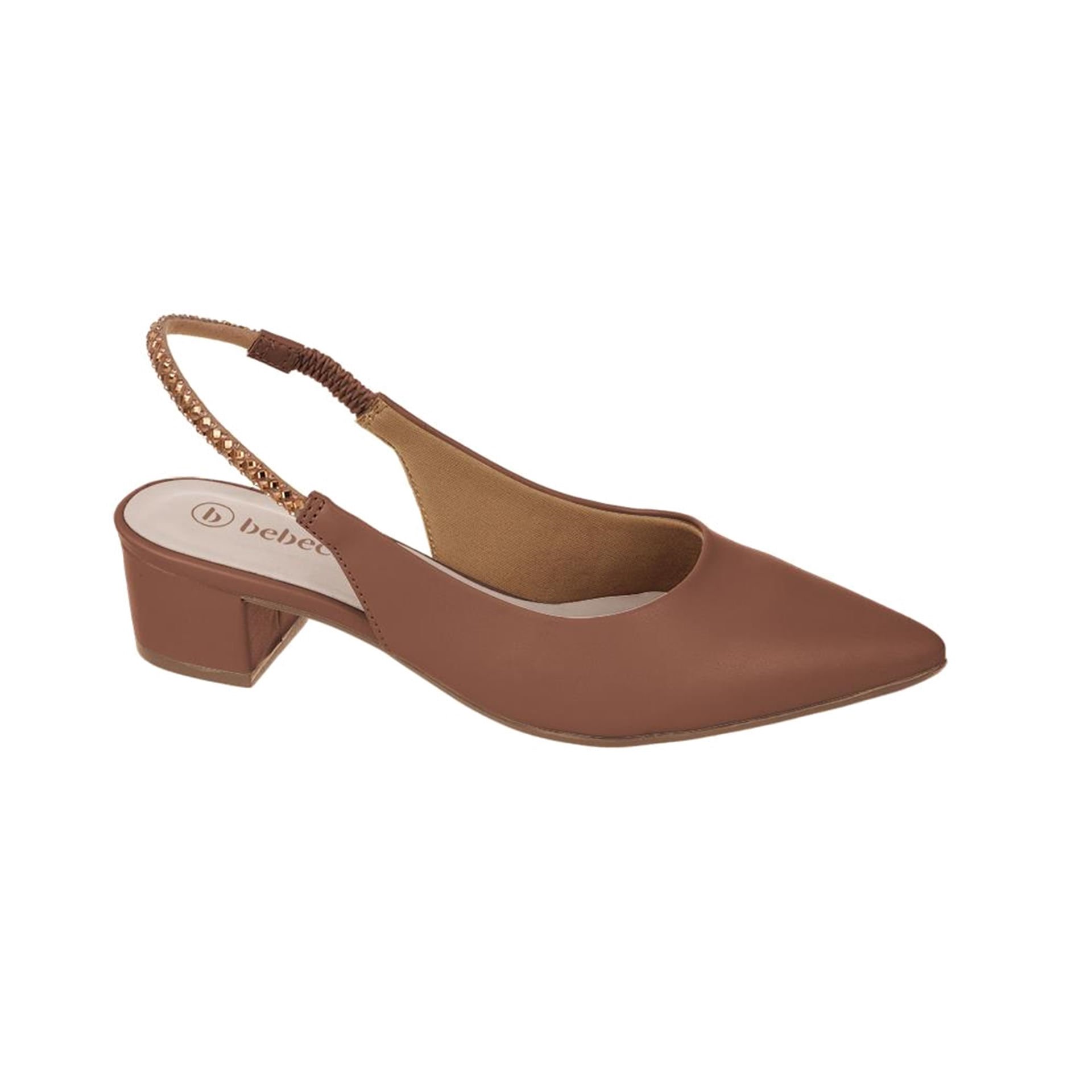 Scarpin Abertura Traseira com Detalhes Vazados na Tira