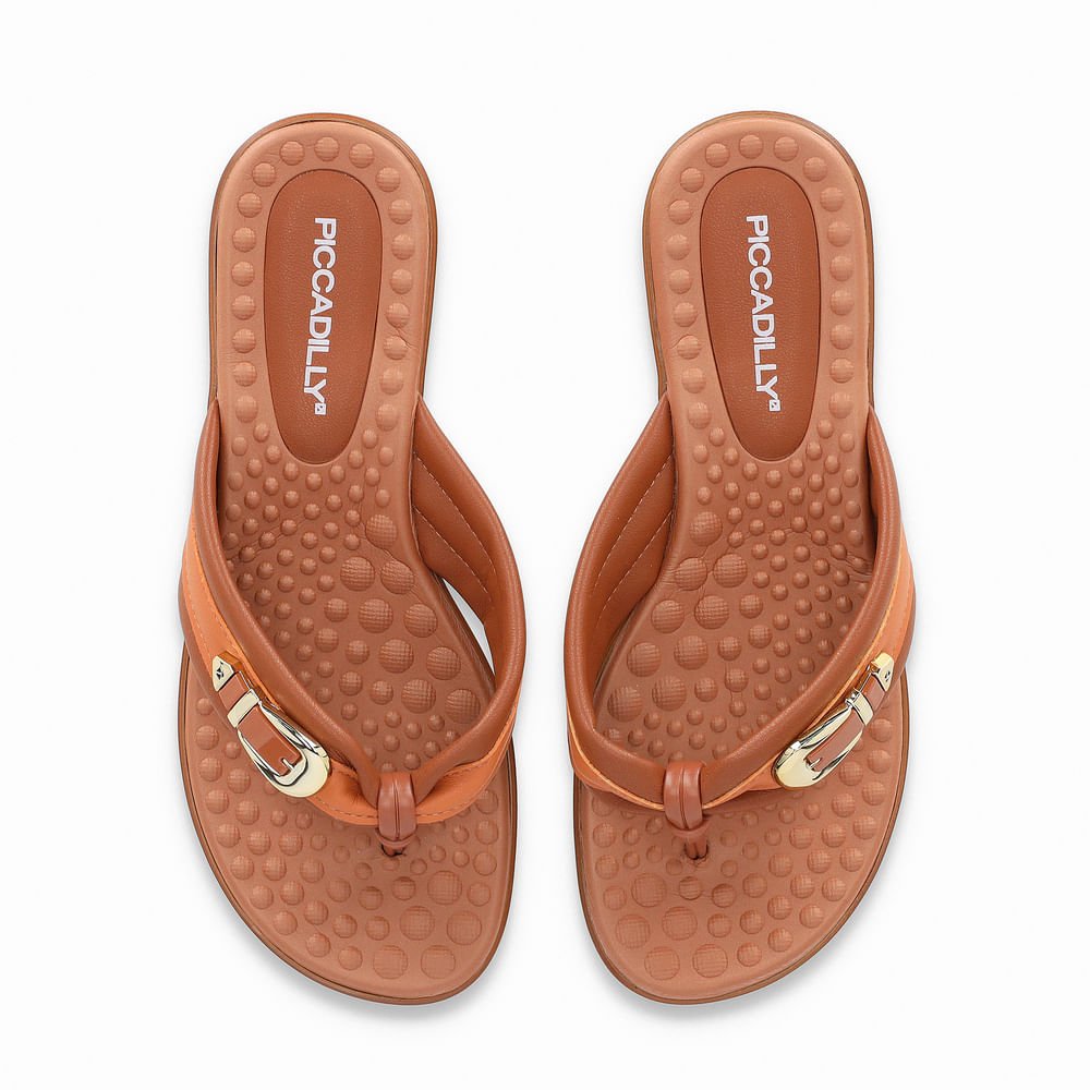 Chinelo Camila Anabela Baixo Marrom 2