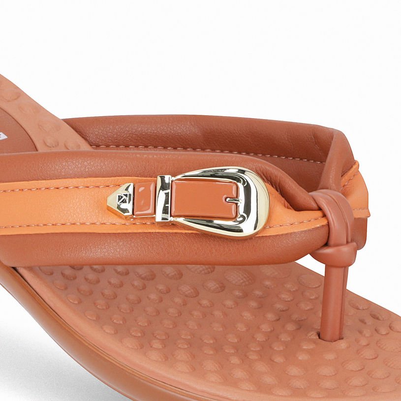 Chinelo Camila Anabela Baixo Marrom 4