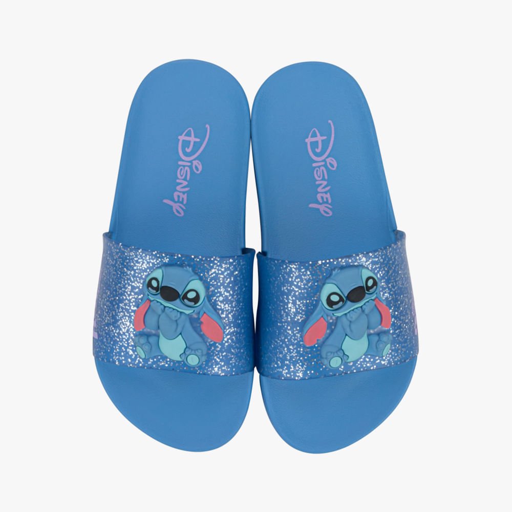 Chinelo Slide Mania Stitch Disney Azul 2