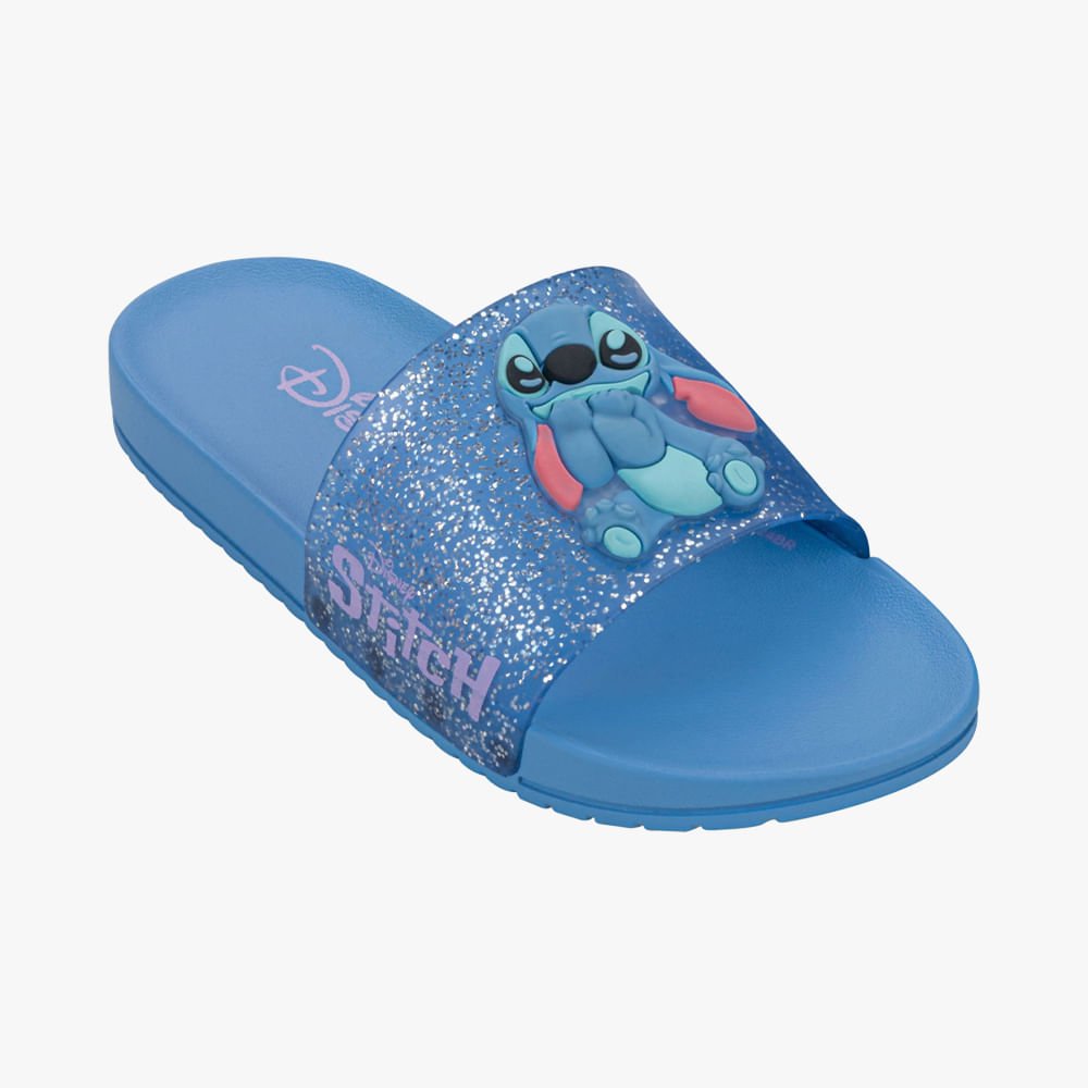 Chinelo Slide Mania Stitch Disney Azul 3