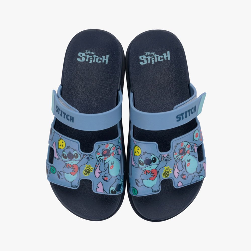 Chinelo Slide Infantil Disney Glam Grendene Kids Azul 2