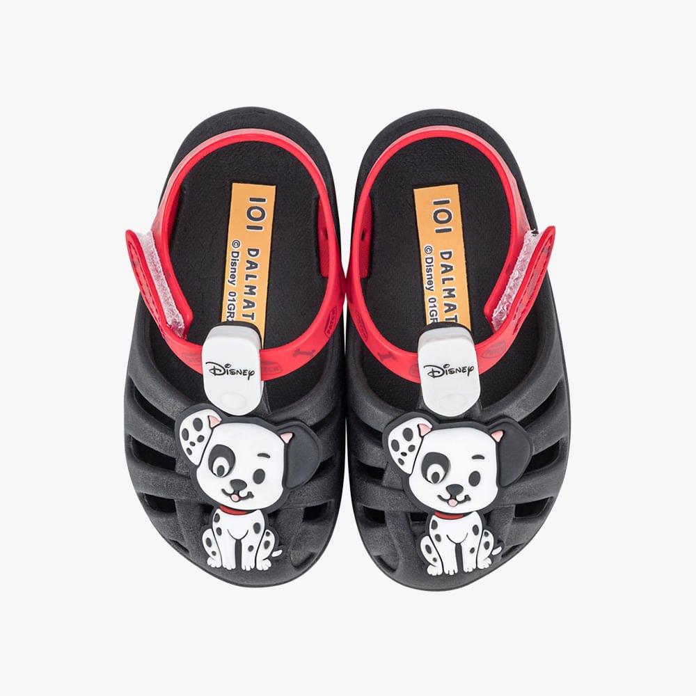 Sandália Bebê Disney Magic Aranha Babuche Preto 2