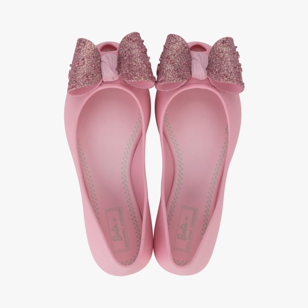 Sapatilha Barbie Jelly com Laço Rosa 2