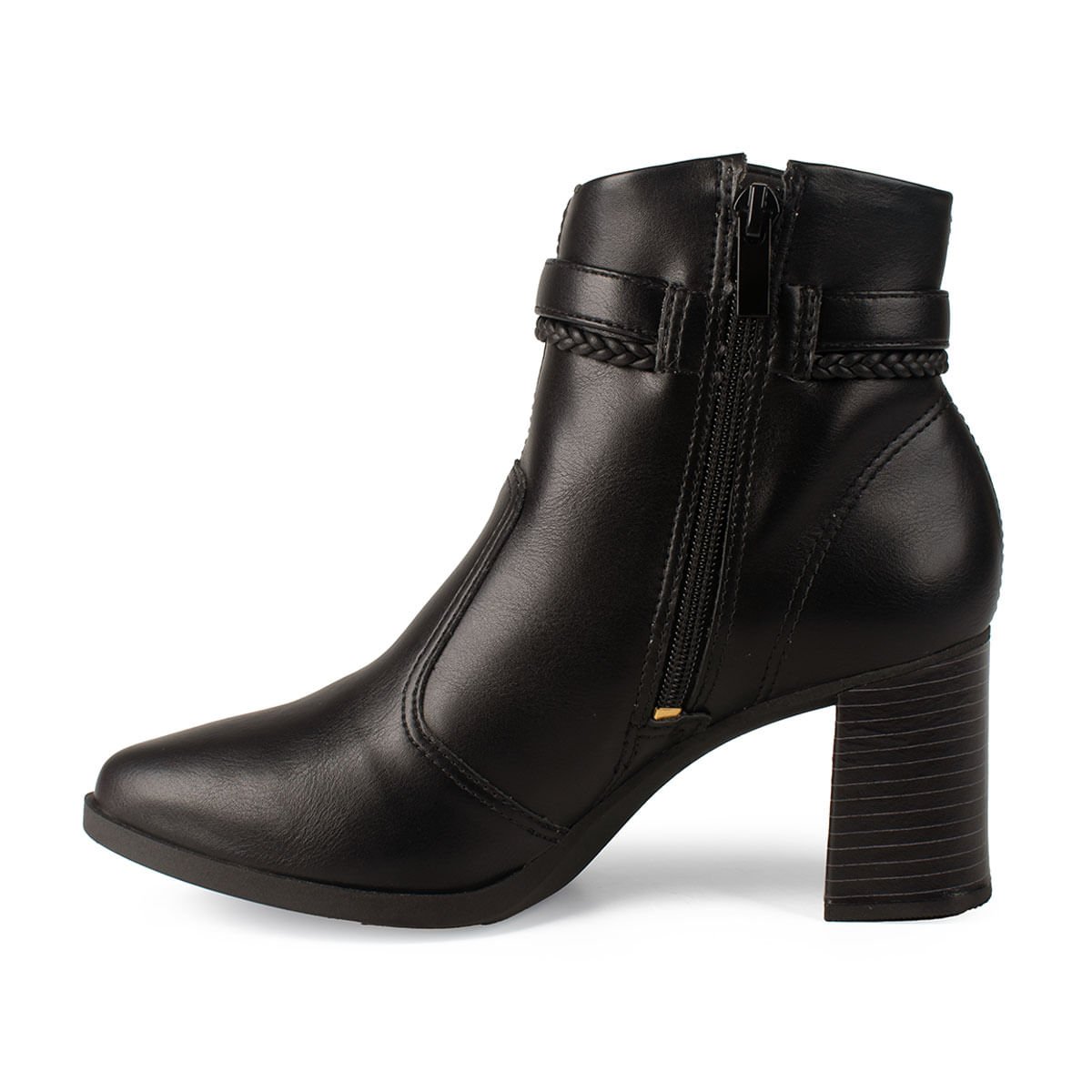 Bota Cano Curto Salto Grosso Preto 3