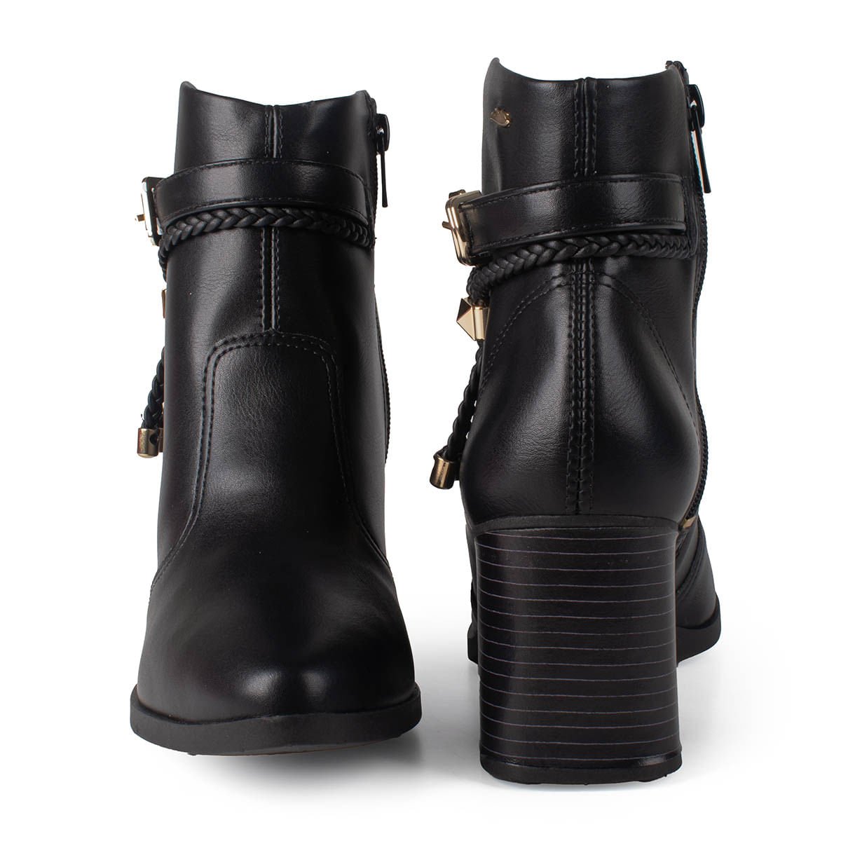 Bota Cano Curto Salto Grosso Preto 5