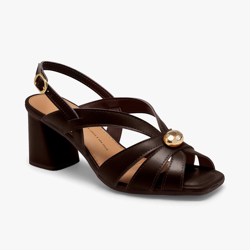 Sandália Aranha Salto Bloco