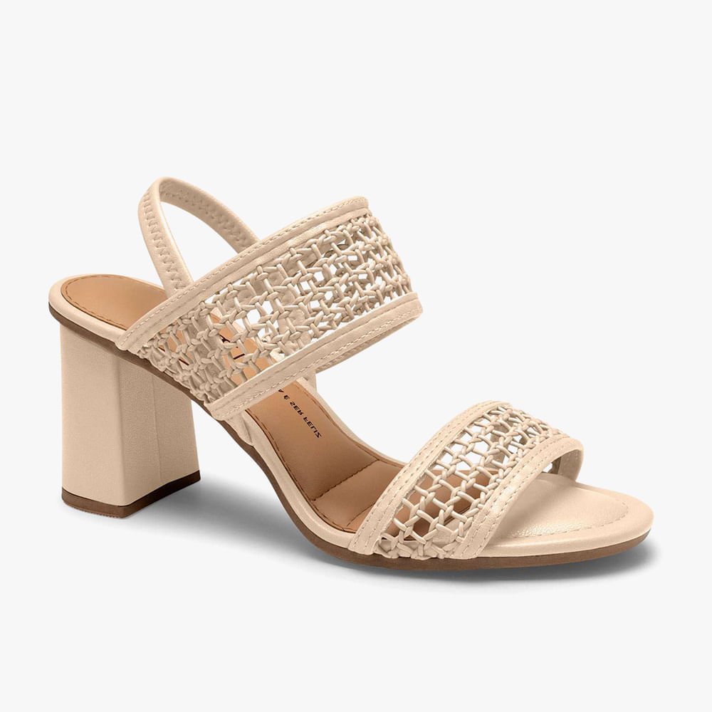 Sandália Tela Salto Grosso