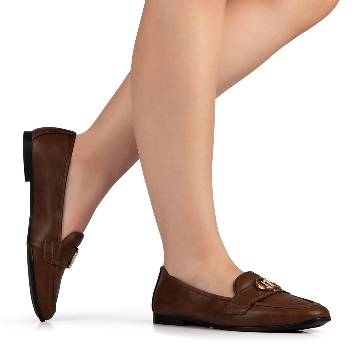 Sapato Mocassim Social com Aplicação Marrom 3
