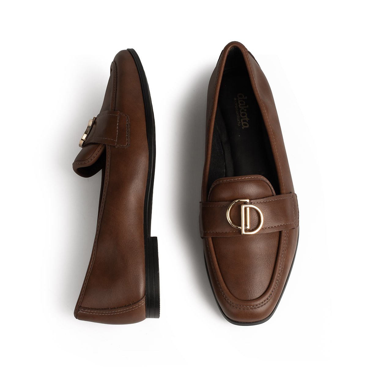 Sapato Mocassim Social com Aplicação Marrom 7