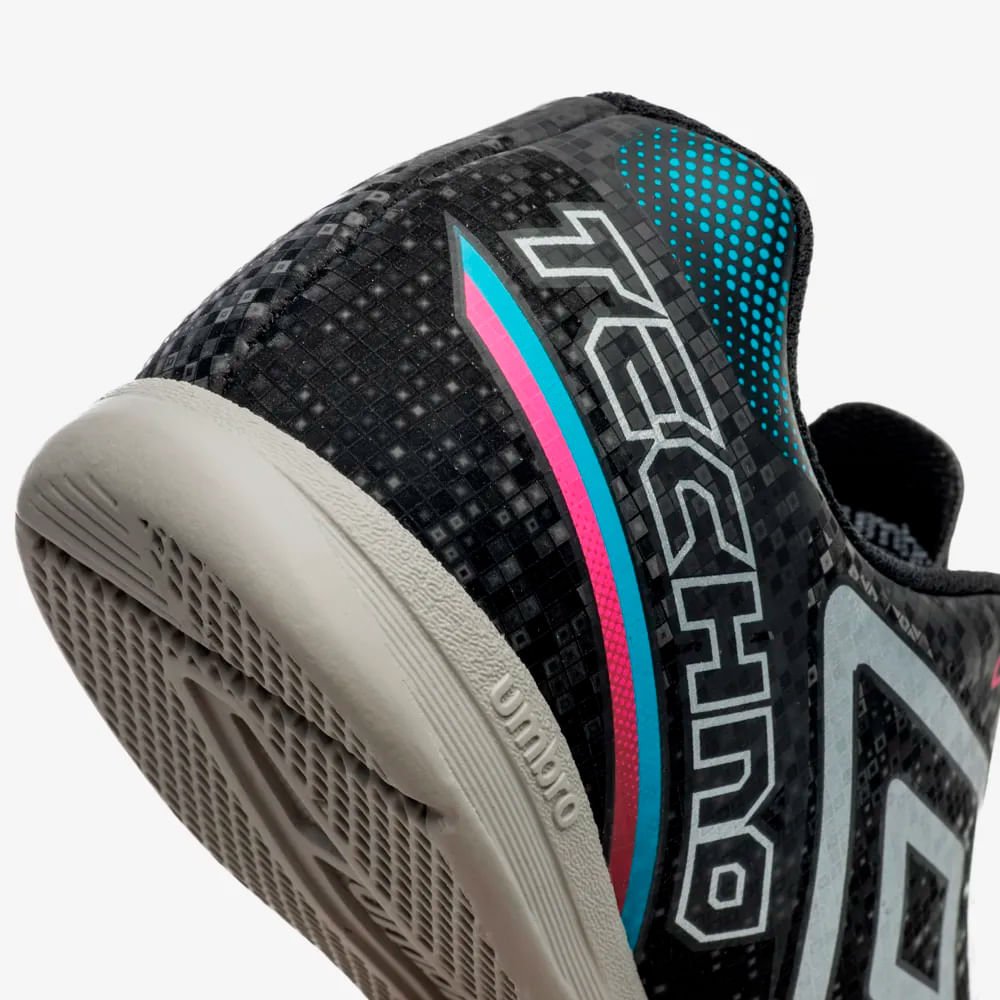 Chuteira Futsal Umbro Techno II Juvenil Unissex Preto 7