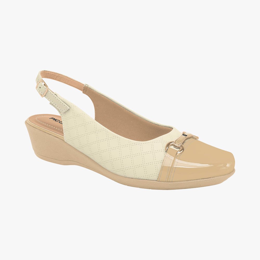 Sapato Conforto Piccadilly Fechado Salto Anabela