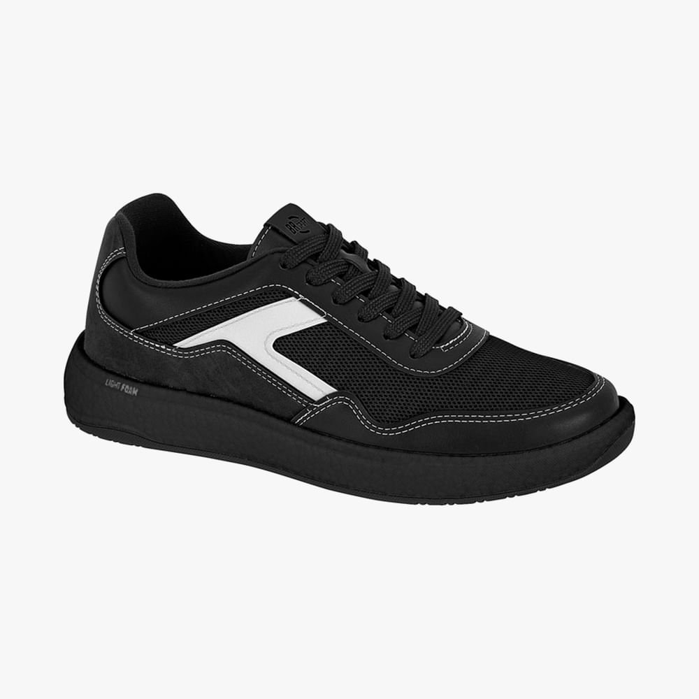 Sapatênis Moda Recortes Preto 2