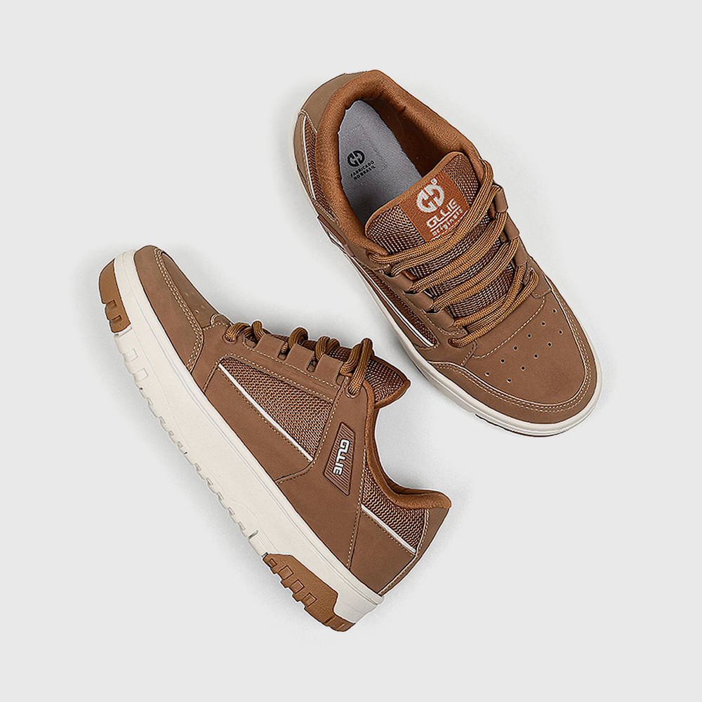 Tênis Casual Estilo Marrom 7