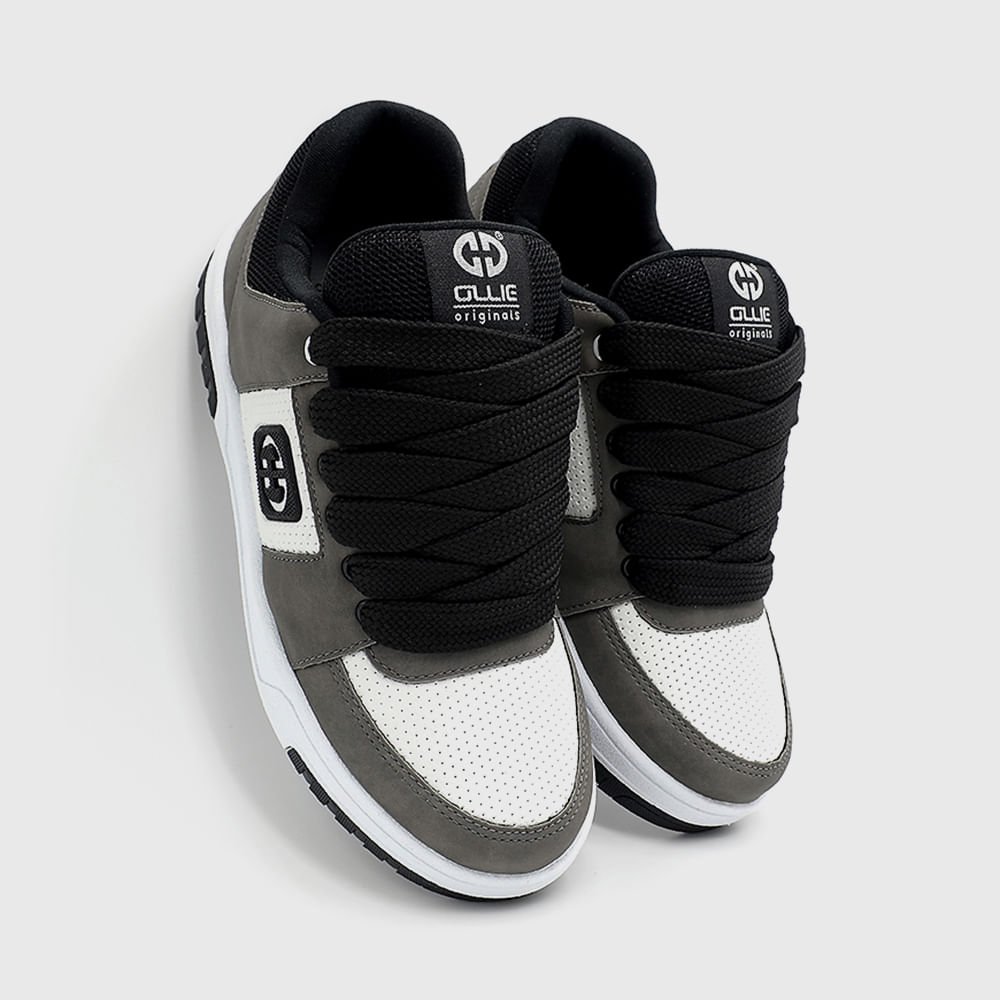 Tênis Casual Streetwear Branco/Cinza 6