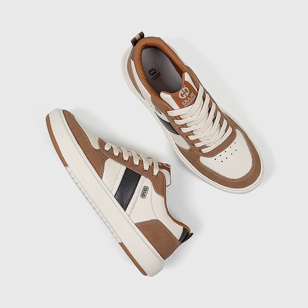 Sapatênis Casual Moda Branco/Cinza 7