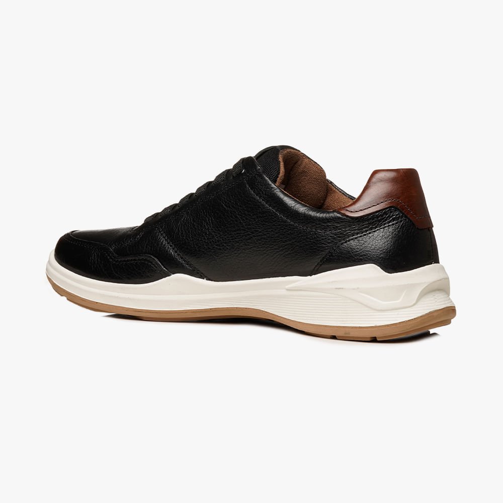 Sapatênis Casual Moda Zíper Lateral Preto 3
