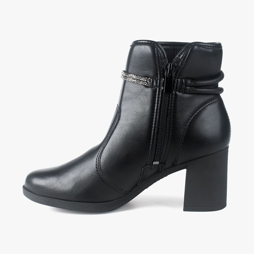 Bota Cano Curto Salto Bloco Preto 2