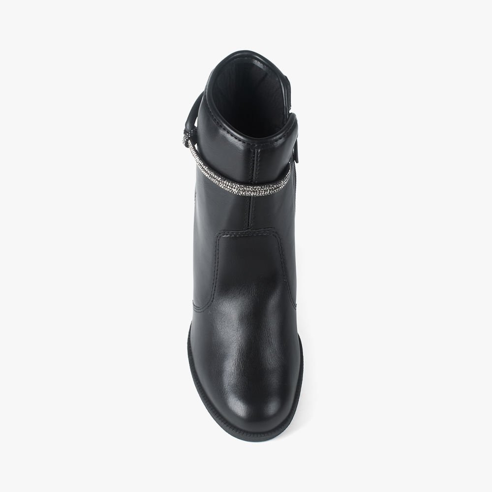 Bota Cano Curto Salto Bloco Preto 5