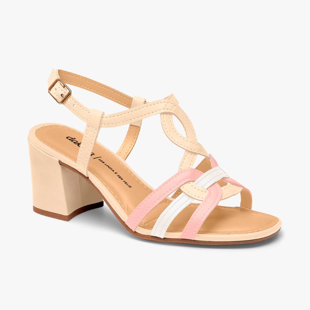 Sandália Trançada Salto Bloco