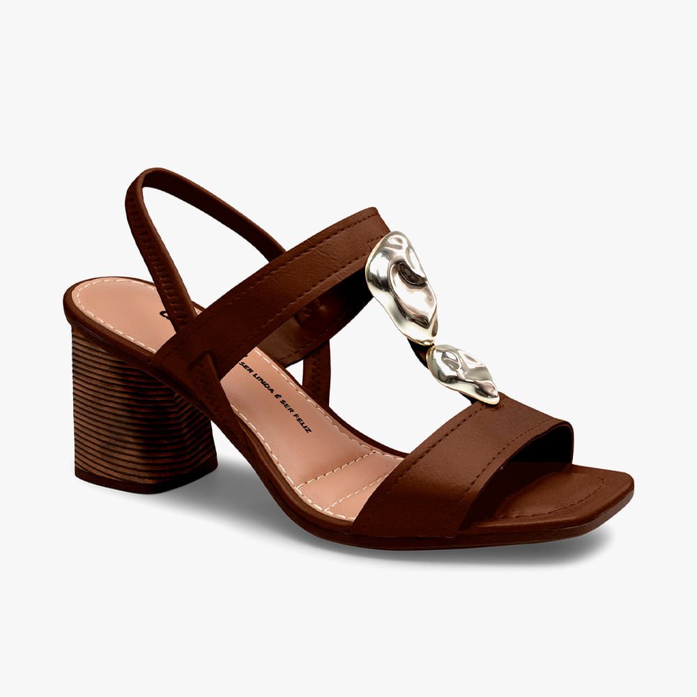 Sandália Salto Bloco Abs