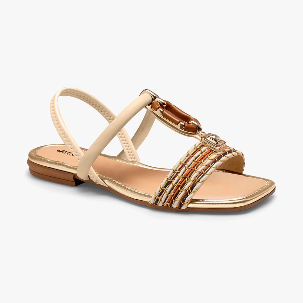 Sandália Rasteira Tira Tramada