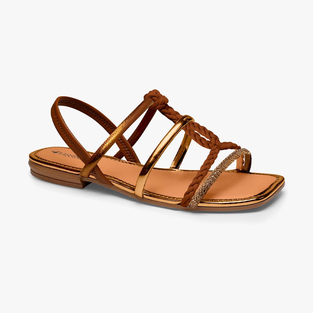 Sandália Rasteira Trançada