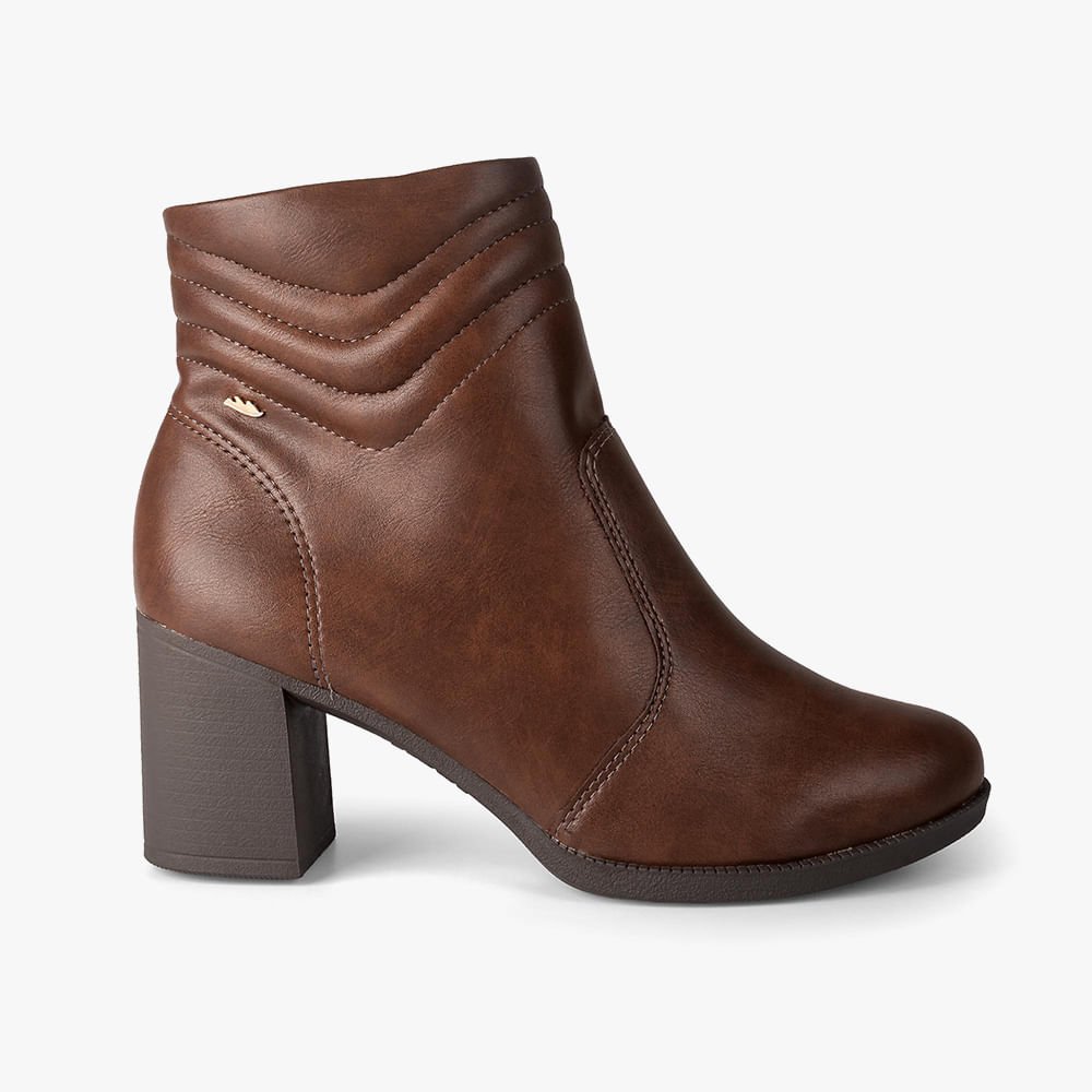 Bota Cano Curto Salto Grosso Marrom 3