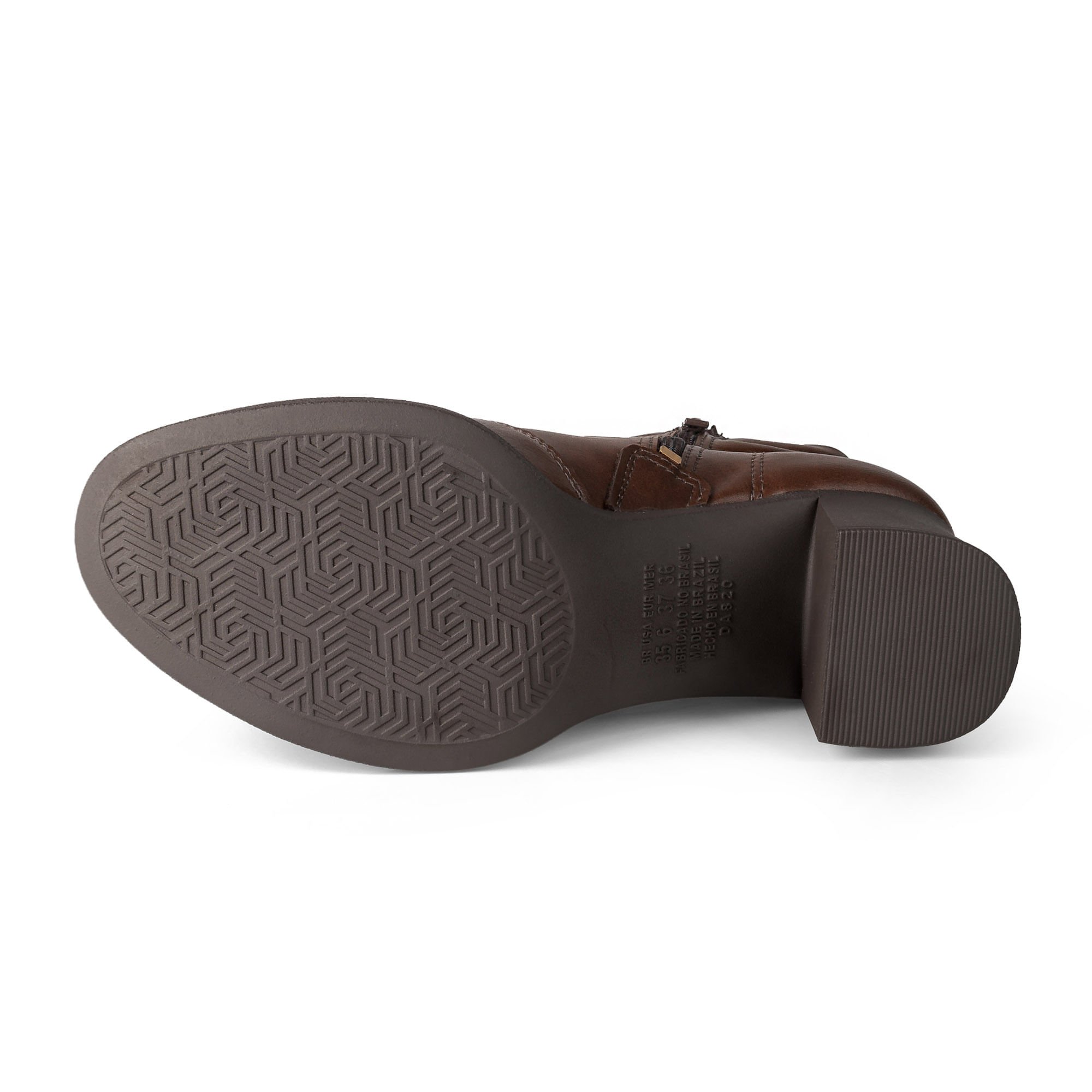Bota Cano Curto Salto Grosso Marrom 5