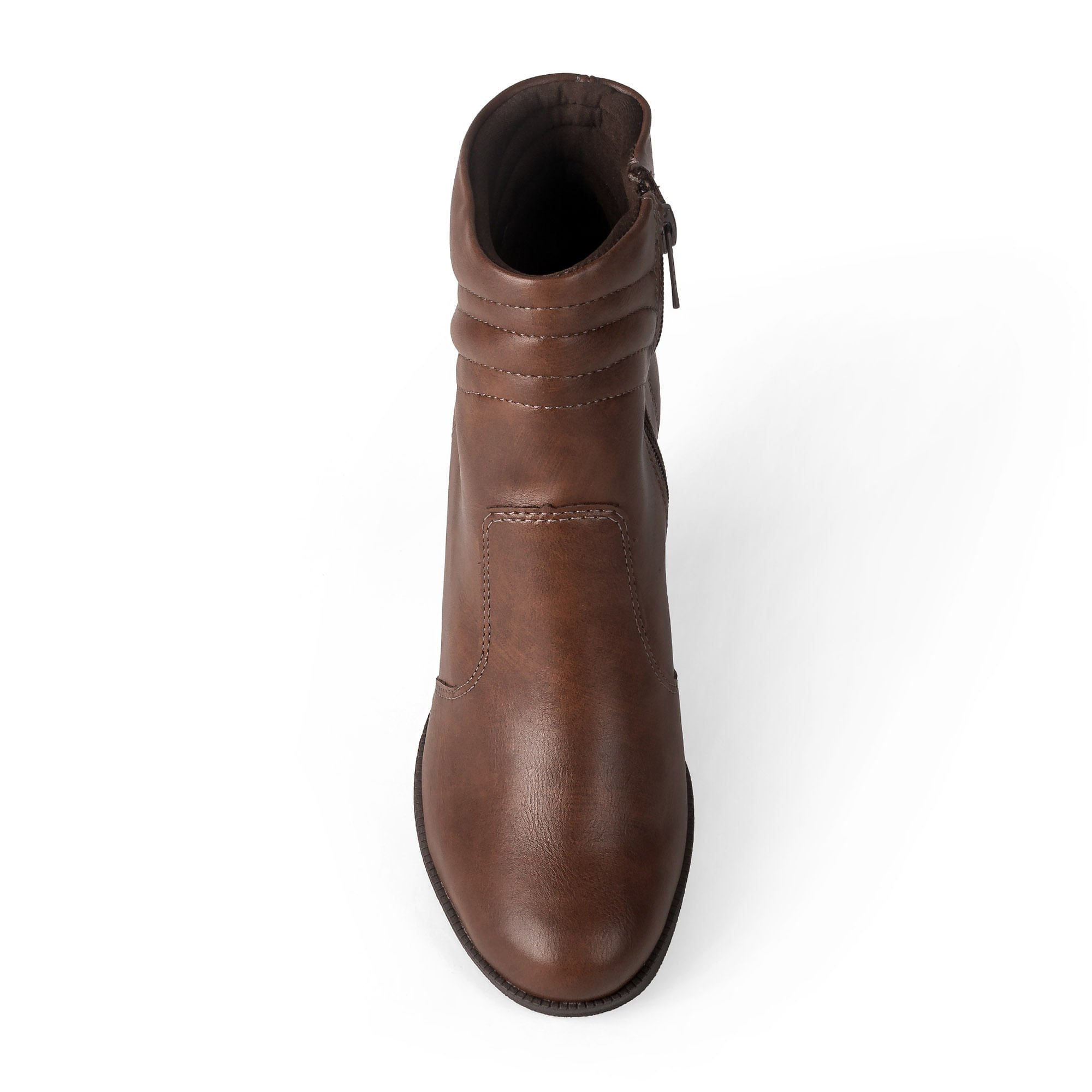 Bota Cano Curto Salto Grosso Marrom 6