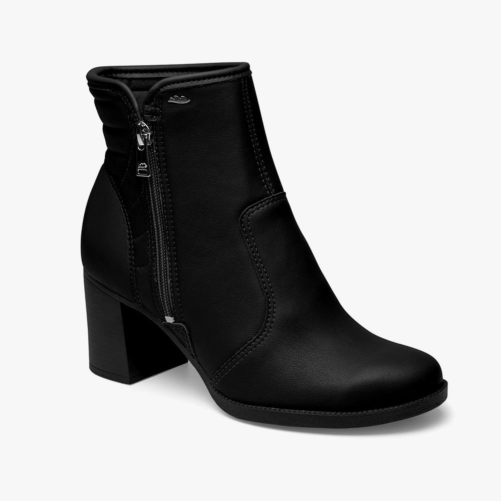 Bota Cano Curto Salto Quadrado