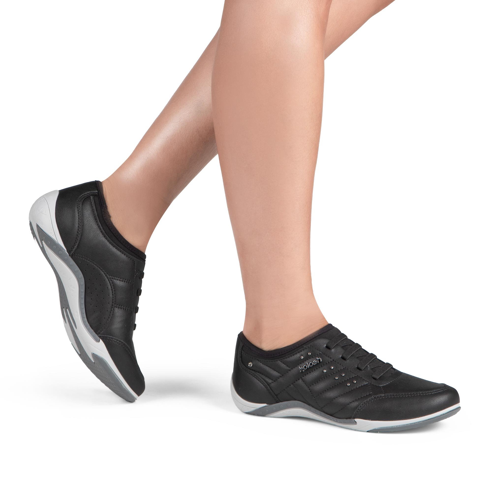 Tênis Casual Detalhe Pespontado Preto 2