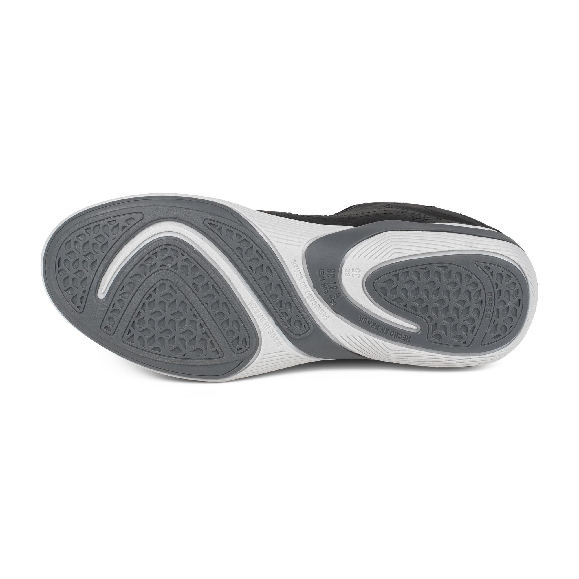 Tênis de Cano Alto com Zíper Lateral Preto 5