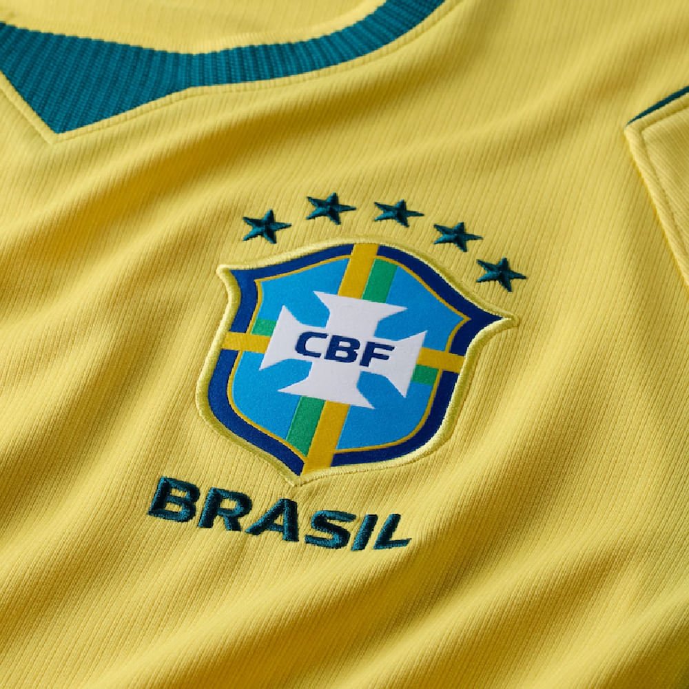 Camisa Brasil Nike I 2026/27 Torcedor Pro Masculina Amarelo 2