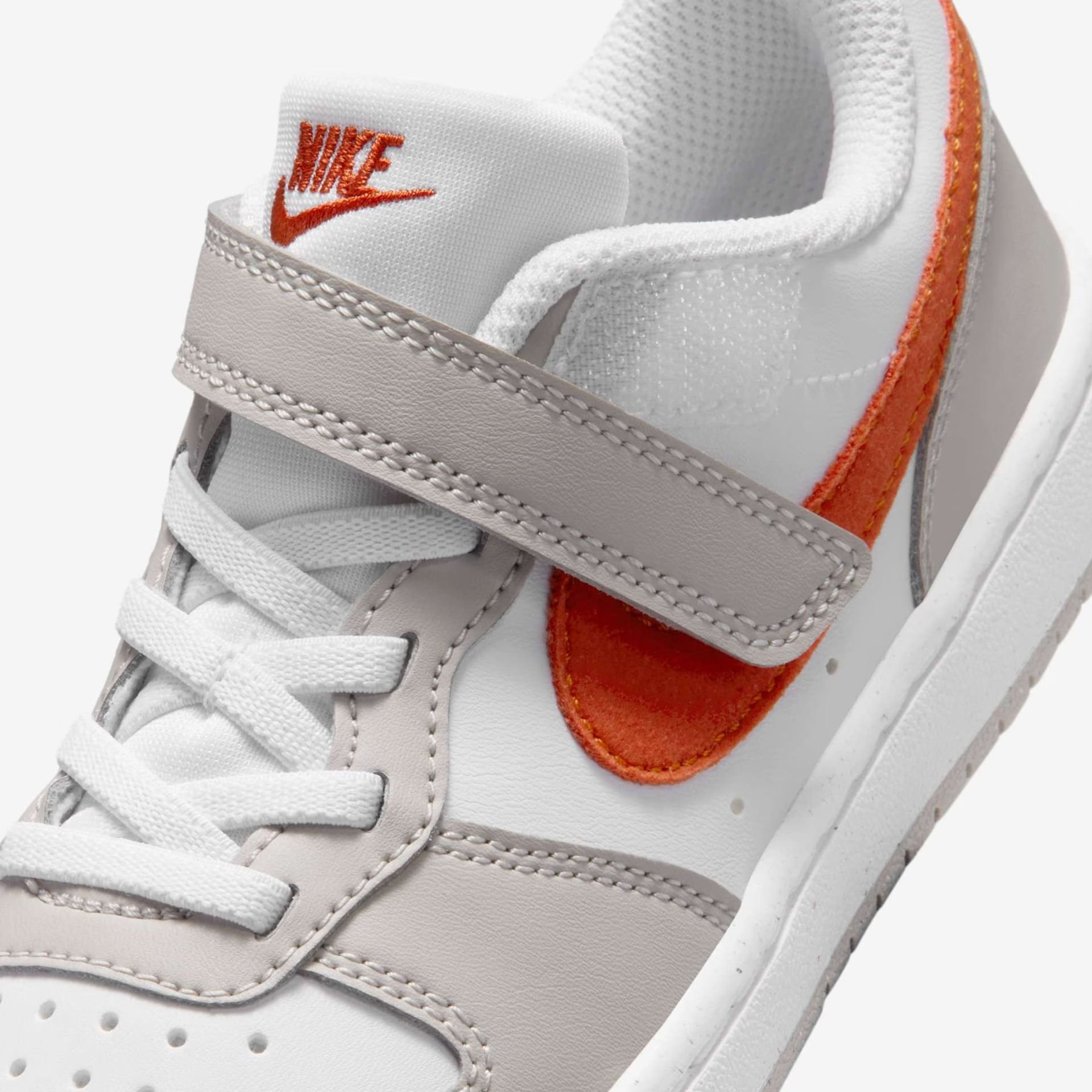 Tênis Nike Court Borough Low Recraft Infantil Branco/Vermelho 5