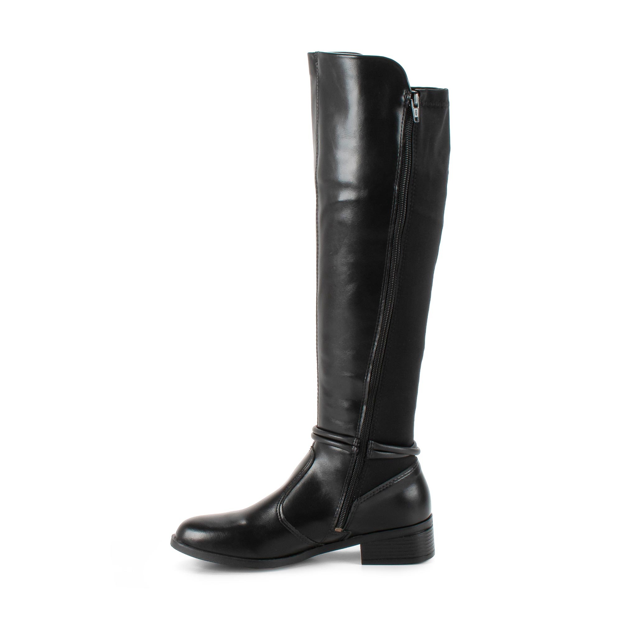 Bota Cano Longo Detalhe Corda Preto 7