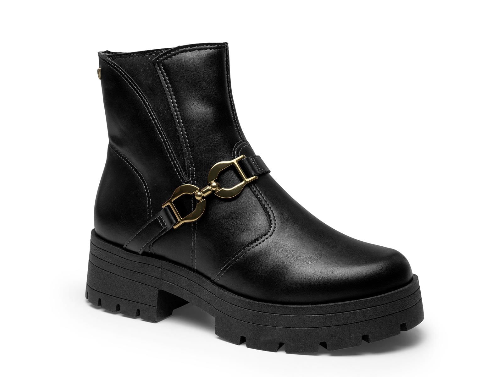 Bota Plataforma Cano Curto Tratorada