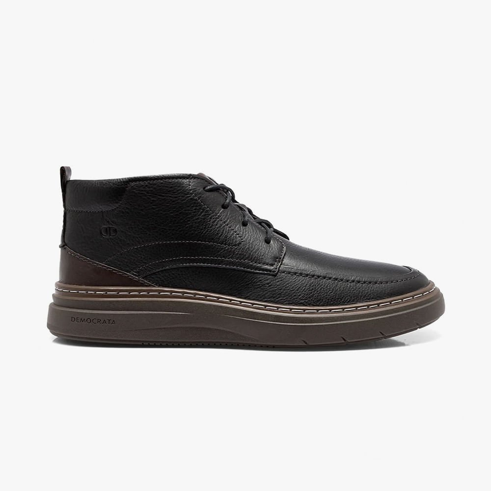 Bota Masculina Grid Couro